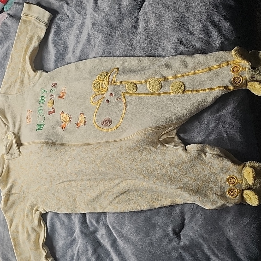 E One piece sweat suit Onesy size 3- 6 months of age available
